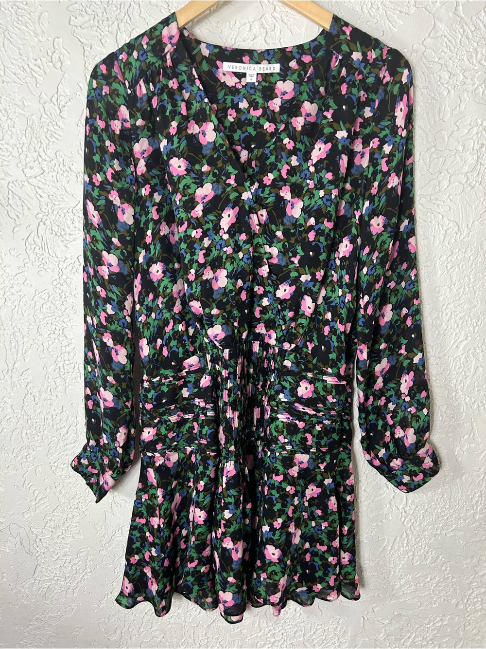 Veronica Beard | Naomi Floral Print Silk Lined Mini Dress Size 6